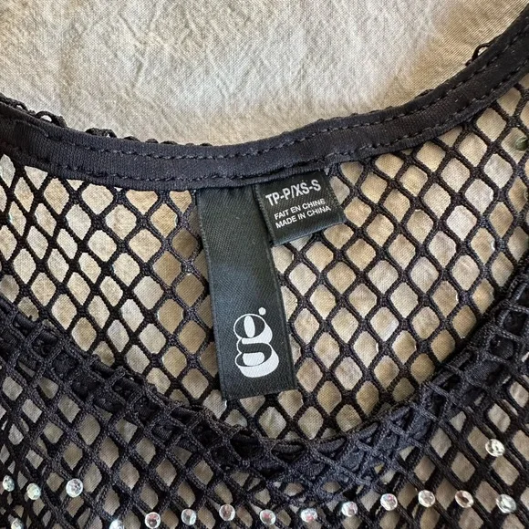 Garage Rhinestone Mesh Top - Picture 5 of 8